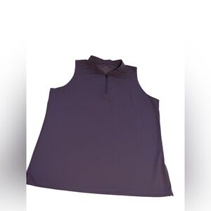 CQC Women's Sleeveless Purple Golf Polo Top Size XL Quarter Zip